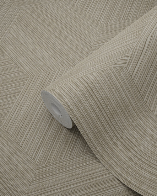 Origin Wallcoverings eco-texture vliesbehang grafisch 3D motief beige - 50 x 900 cm - 347942 - vtwonen shop