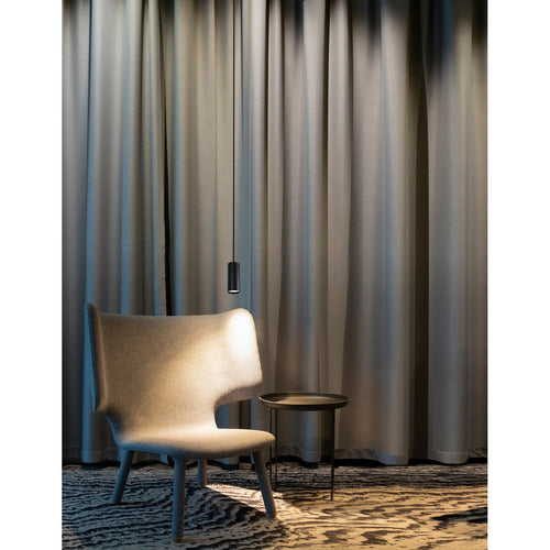 Merano Hollywood Slanke Pendel Plafondlamp Sandy Zwart Aluminium LED GU10 1x10W