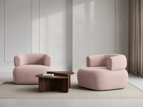 Micadoni Fauteuil Jenny boucle, poederroze - 88x90x73cm