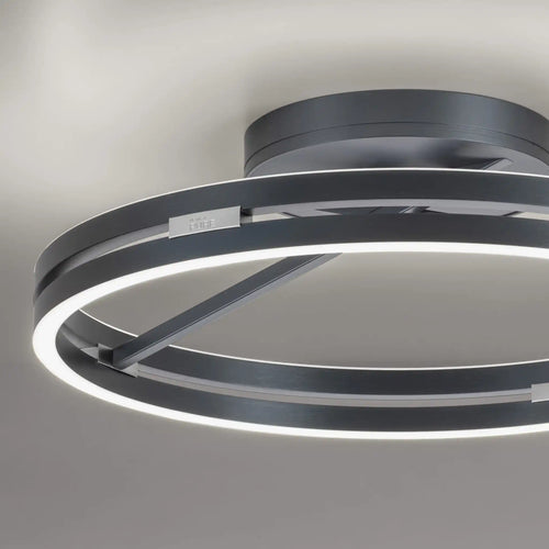 Neuhaus PURE plafondlamp Loop - 2 lichts - 60  x 17.8   cm - antraciet