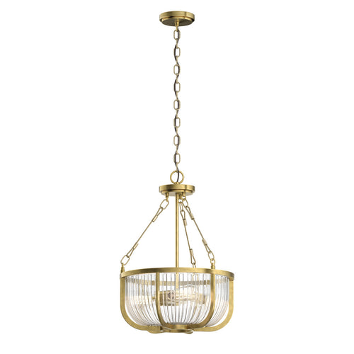 Elstead Kichler Roux Cilindrische Hanglamp Plafondlamp Natuurlijk Messing