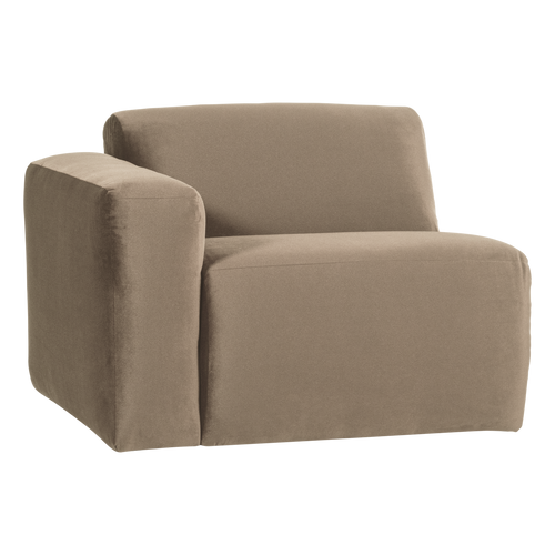 WOOOD 1-zits bank arm links Mojo Base - Velvet - Khaki - 74x105x97