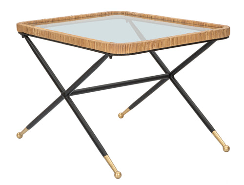 Mauro Ferretti koffietafel - 70x50x45 cm - zwart/bruin