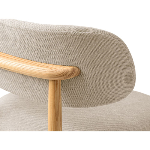 Set van 2 stoelen Evan chenille beige - 51x49.5x77cm