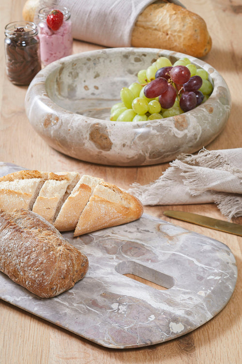 Mica Decorations Finnos Schaal - H6 x Ø25 cm - Marmer - Beige - vtwonen shop