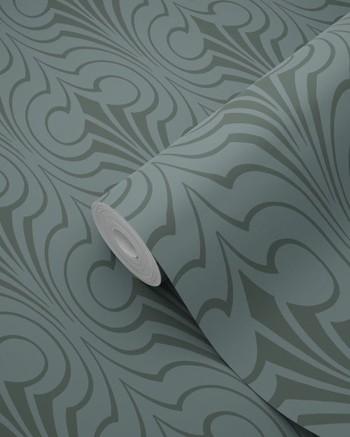 ESTAhome behang grafische vorm donkerblauw - 50 x 900 cm - 139637 - vtwonen shop