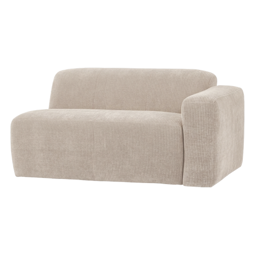 WOOOD 1,5-zits bank arm rechts Mojo Base - Rib - Ecru - 74x145x97