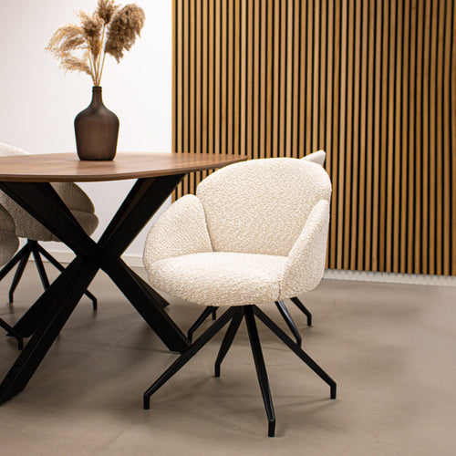 Kick draaistoel Aiko - Crème - vtwonen shop