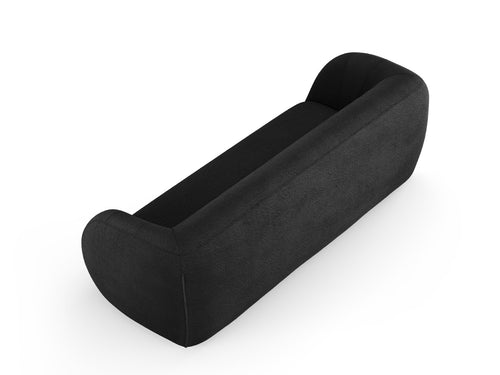 Cosmopolitan Design Bank Essen 3-zits, boucle, zwart - 95x230x86cm
