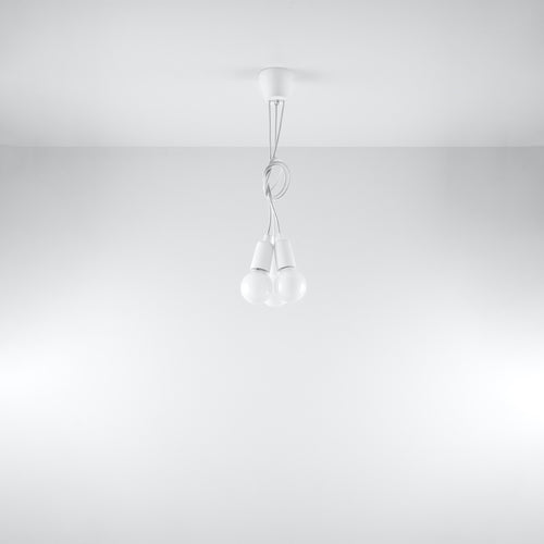 Sollux Lighting Hanglamp DIEGO 3 wit - 15x15x90cm