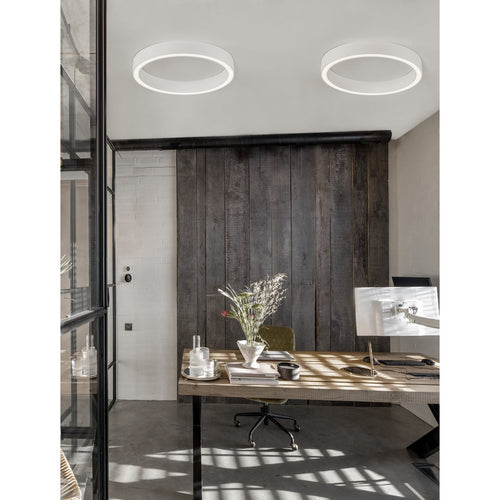 Nova Luce STING Geïntegreerde LED-plafondlamp, halfverzonken, zandwit, Triac dimbaar, 40W, 2153lm, 3000K