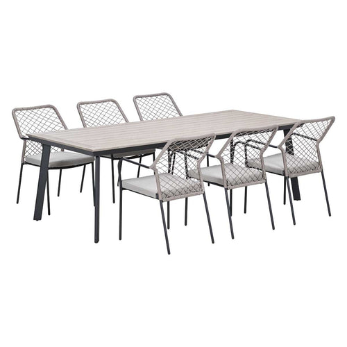Garden Impressions Tuinset Ross sand 7-delig - Penedo tuintafel 230x100 cm
