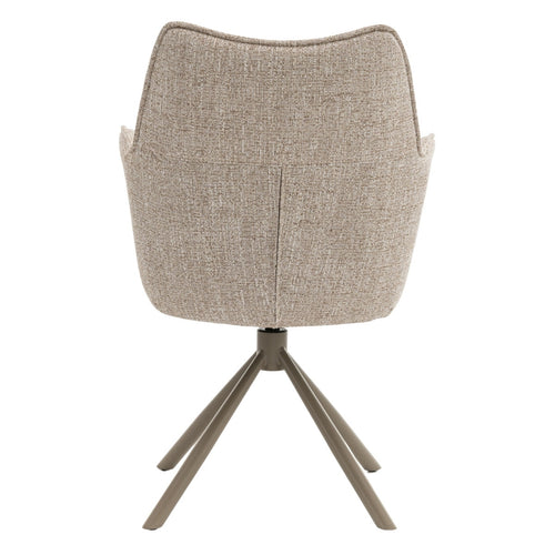 DÉJA Living Eetkamerstoel Zayn - Beige/Taupe - Draaibaar - Set van 2 - vtwonen shop