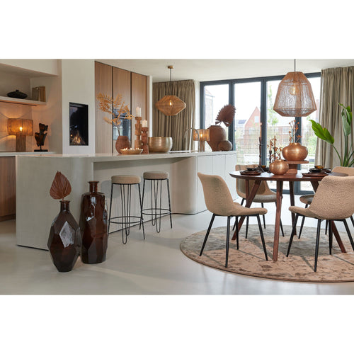 Light & Living hanglamp Mallow - bruin - Ø60cm