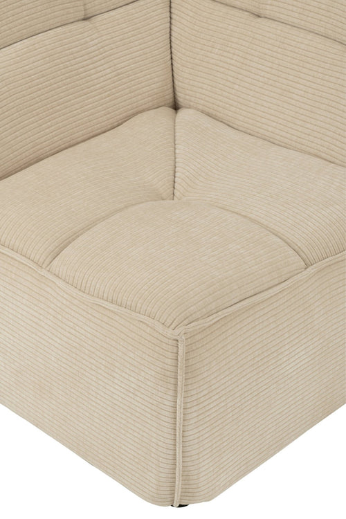 J-Line hoekzetel Grid - hout/schuim - beige