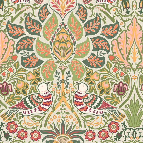 William Morris at Home Vliesbehang - Dove & Rose Olive - 1000x52 - vtwonen shop
