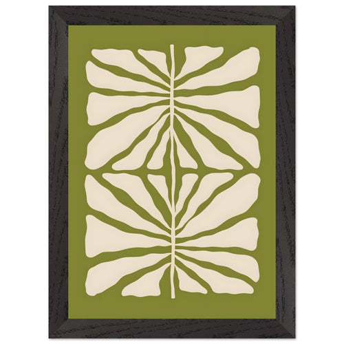 Artfulprints Poster met Lijst Matisse - Green vibrant reef   - A4 21x29.7 cm - Groen