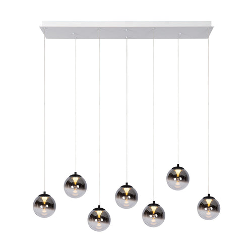 Atmooz hanglamp Monza 7 Rect. - wit - 120 x 40 x H 167 cm - geïntegreerde led