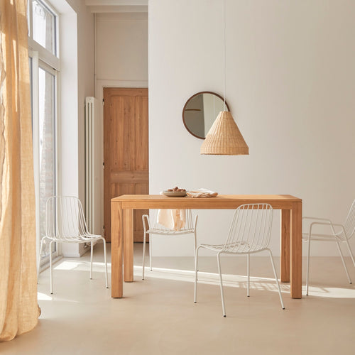 Tikamoon Rechthoekige tafel in massief teakhout voor 4/6 personen - Naturel - vtwonen shop