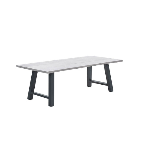 Olympus tafel - 220x100 cm - carbon black - grey teak look - vtwonen shop