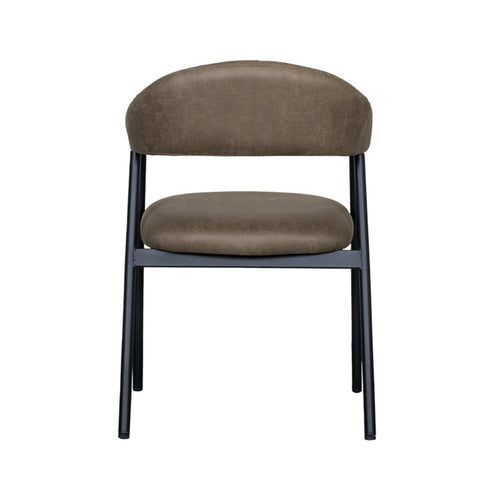 LABEL51 Eetkamerstoel Amaze - Bruin Stof - Zithoogte 50cm - Set van 2 - vtwonen shop