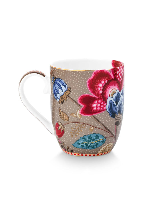 Pip Studio Mokken - Blooming Tales - Khaki - 200ml - Set van 2