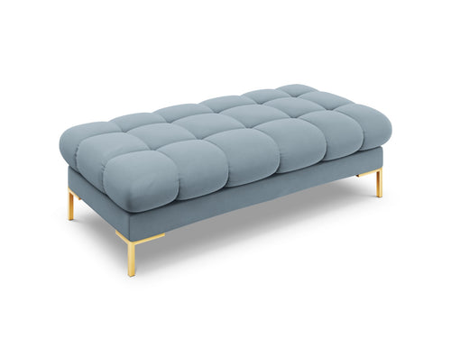 Cosmopolitan Design Bank Bali 2-zits, flueel, lichtblauw - 62x133x40cm