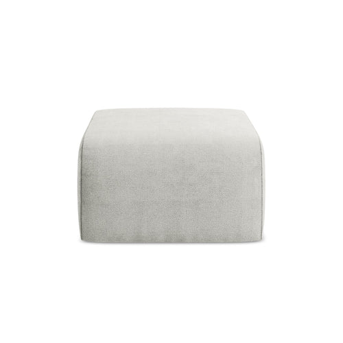 LaMiaSofa Poef Cervo - chenille stof - lichtgrijs - 72x94x42