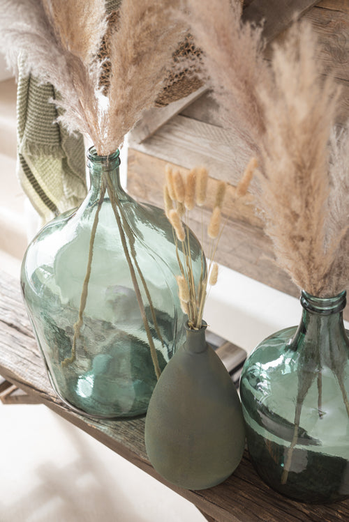 J-Line vaas Karaf - glas - groen - large - Ø 37 cm - vtwonen shop