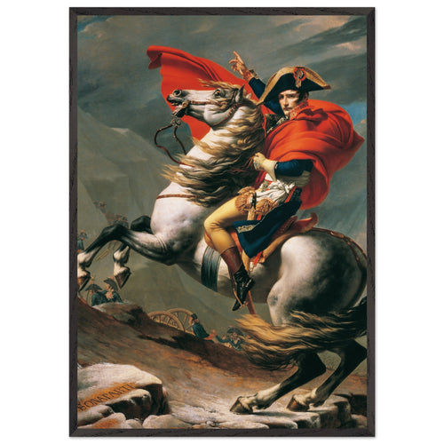 Artfulprints Poster met Lijst Jacques Louis David - Napoleon Bonaparte   - 70x100 cm - Meerkleurig