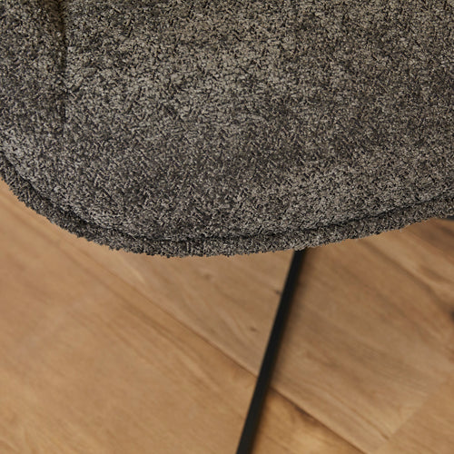 StarFurn Fauteuil Mila - Donkergrijs Stof - Draaibaar - 79x80x81cm - vtwonen shop