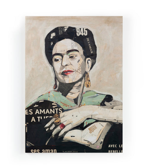 Canvas 60x40 Afdruk Frida Portret