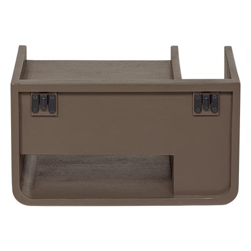 WOOOD hangend nachtkastje links Slo - Mangohout - Mokkabruin - 25x45x30