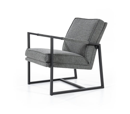FurniLux Fauteuil Isaac - Fauteuils Met Armleuning - Fauteuil Relax - Lounge Stoel - Grijs Brave - 73x61x62cm - vtwonen shop