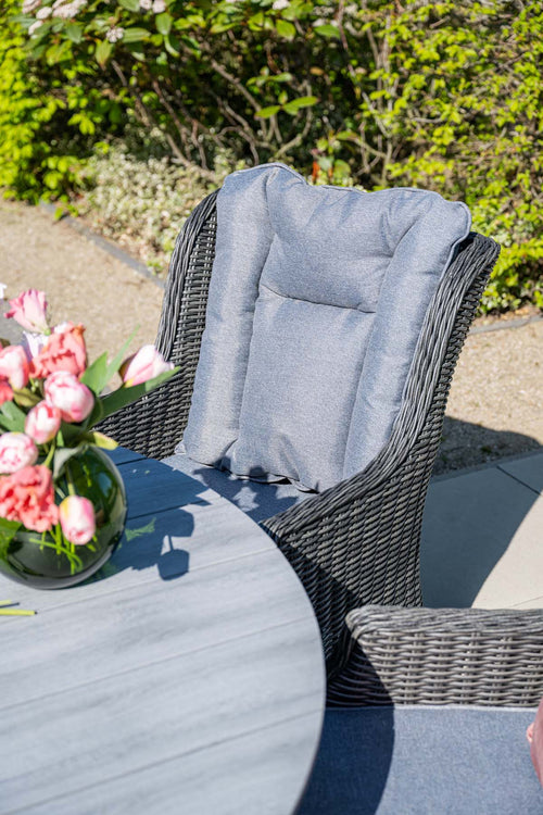 Edison tafel - rond - Ø148 cm - carbon black - grey teak Vironwood