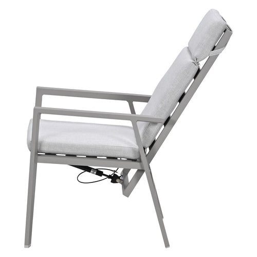 Garden Impressions Kasper tuinstoel verstelbaar taupe - 4 stuks