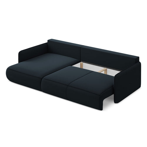 LaMiaSofa hoekbank links Palermo - velours - koningsblauw - 240x148x86