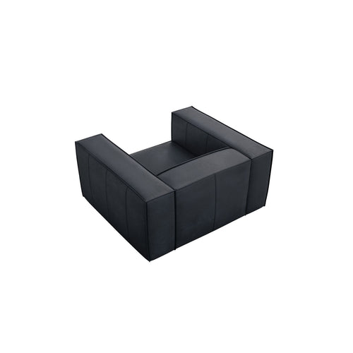 Cosmopolitan Design - Fauteuil Turin echt leer blauw - 95x113x68cm