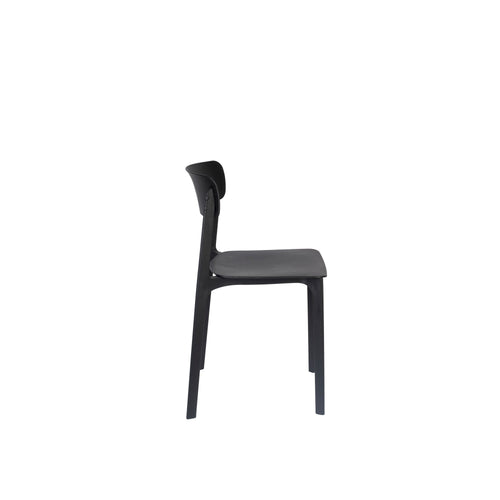 Housecraft Living Clive Tuinstoel/ Eetkamerstoelen Zwart - Set van 4