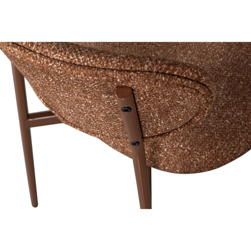 WOOOD eetkamerstoelen Valor - Polyester - Bruin - Set van 6 - vtwonen shop