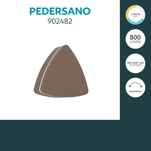 EGLO wandlamp buiten Pedersano - roestbruin