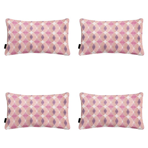 Madison sierkussen Rae - paars - 30x50x10cm - set van 4