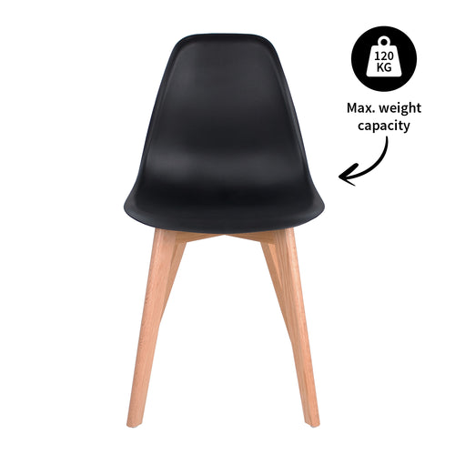 Kick eetkamerstoel Yuna - Zwart - vtwonen shop