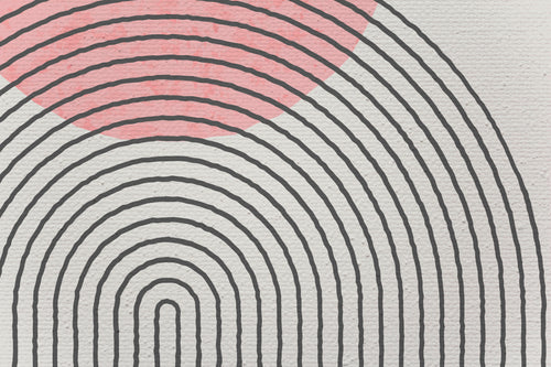 Canvas 60x40 Afdruk Roze Geometrisch