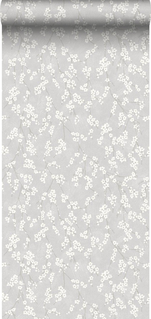 Borastapeter behang bloesemtak grijs - 53 cm x 10.05 m - 660359 - vtwonen shop