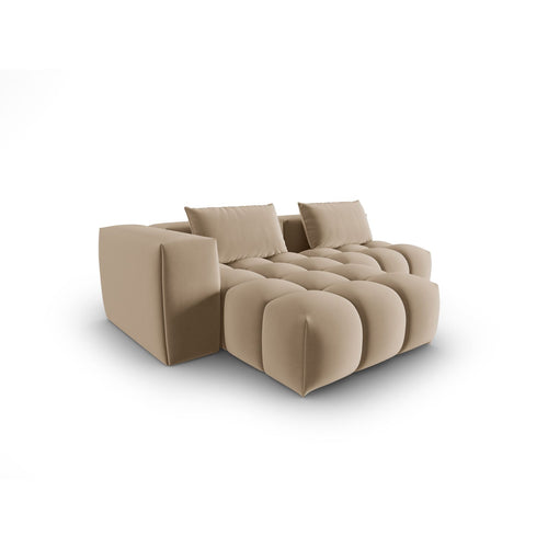 Cosmopolitan Design - Modulaire hoekbank links Verona 3-zits, flueel zand - 145x205x70cm