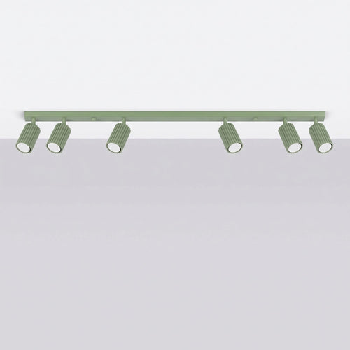 Sollux Lighting Plafondlamp KARBON 6L salie - 117x6,5x16,5cm