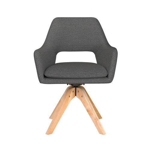Housecraft Living Mos Eetkamerstoel Draaibaar Hout Grijs