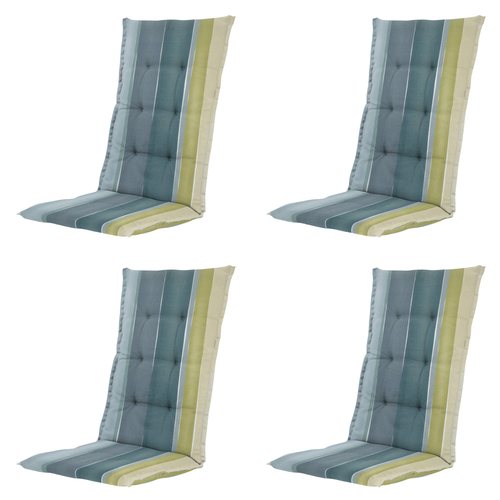 Madison tuinstoelkussen hoge rug Nox - mulitkleur - 123x50x5cm - set van 4
