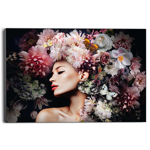Reinders Luxury Flowers schilderij -  roze - woonkamer - 100x140cm